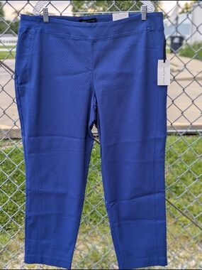 Jasmine And Juliana Cropped Ankle Pants in Royal Blue Woman's Plus Size 20W